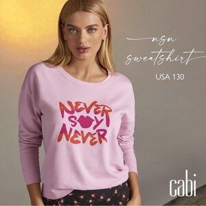 CAbi NSN Pink Graphic Sweatshirt - size Small